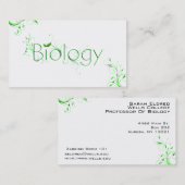 Visitekaartjes voor biologie Leaf Typography (Voorkant / Achterkant)