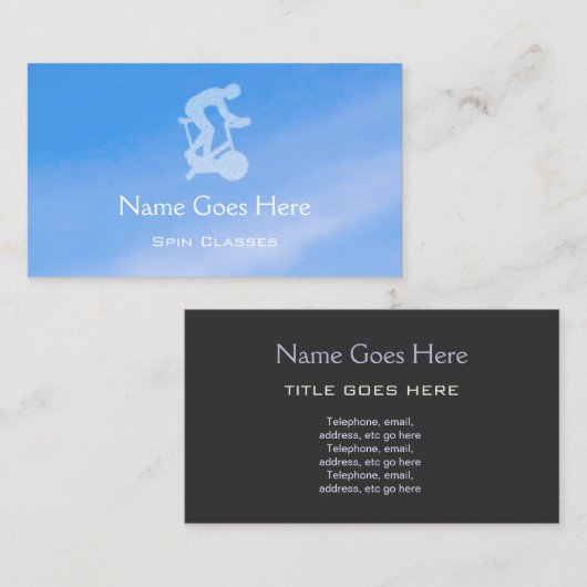 visitekaartjes voor "Blue Sky"-centrifuges (Voorkant / Achterkant)