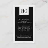 Visitekaartjes voor boekhouders (Achterkant)