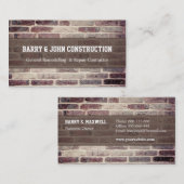 Visitekaartjes voor bouwstenen wandtextuur (Voorkant / Achterkant)