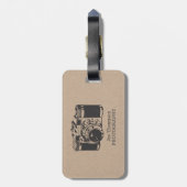 Visitekaartjes voor camera-grafie bagagelabel (Achterkant verticaal)