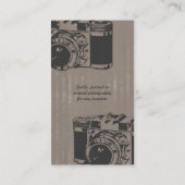Visitekaartjes voor  camera-retrografie (Achterkant)