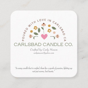 Visitekaartjes voor Carlsbad Candle Co.