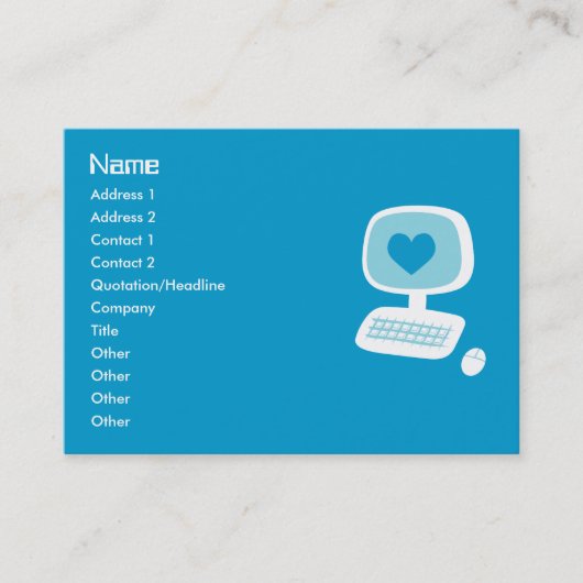 Visitekaartjes voor computerhart (Voorkant)