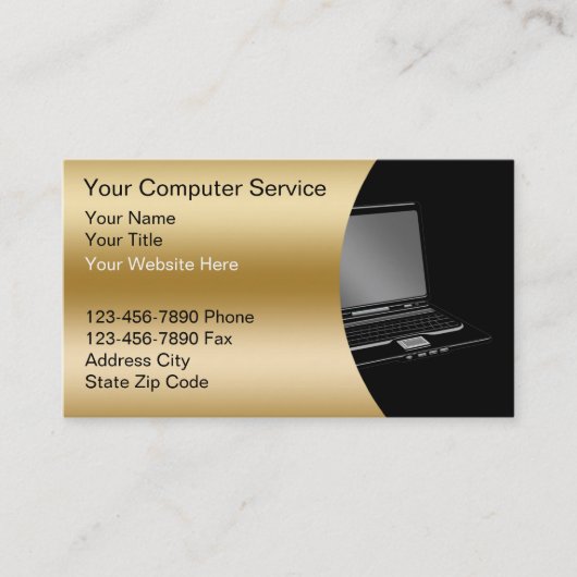 Visitekaartjes voor computerreparatie (Voorkant)