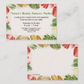 Visitekaartjes voor de boerenmarkt (Voorkant / Achterkant)