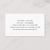 Visitekaartjes voor de bouw (Achterkant)