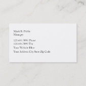 Visitekaartjes voor de bouw (Achterkant)