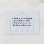 Visitekaartjes voor de bouw 1 (Achterkant)