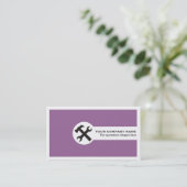 Visitekaartjes voor de bouw — paars (Staand voorkant)