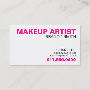 Visitekaartjes voor de Kunstenaars van de Make-up