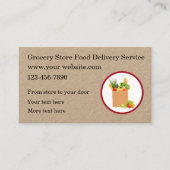Visitekaartjes voor de levering van levensmiddelen (Voorkant)