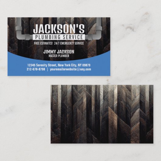 Visitekaartjes voor de plug-in Service met slogan (Voorkant / Achterkant)