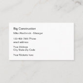 Visitekaartjes voor de wolconstructie van klassy (Achterkant)