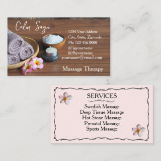 Visitekaartjes voor deep tissue massage therapie