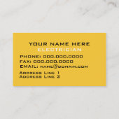 Visitekaartjes voor elektriciens (Achterkant)