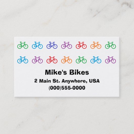 visitekaartjes voor fietsen (Voorkant)