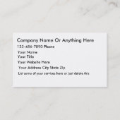 Visitekaartjes voor fietsenwinkels (Achterkant)