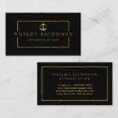 Visitekaartjes voor geavanceerde luxe-procureur (Voorkant / Achterkant)