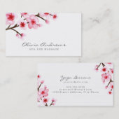 Visitekaartjes voor geborduurde Cherry (Voorkant / Achterkant)