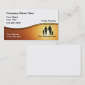 Visitekaartjes voor gezinsplanning (Voorkant / Achterkant)