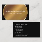 Visitekaartjes voor goudbeleggingen (Voorkant / Achterkant)