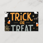 Visitekaartjes voor Halloween (Achterkant)