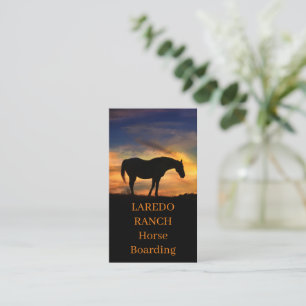 Visitekaartjes voor het aanleggen van paarden