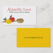 visitekaartjes voor het bakken van citroenappellep (Voorkant / Achterkant)