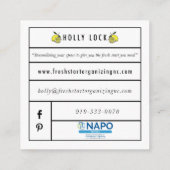 Visitekaartjes voor het blokkeren van holly's vers (Achterkant)