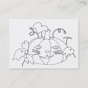 Visitekaartjes voor het kleuren van kat-vlakkige p