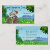 Visitekaartjes voor het kweken van honden en katte (Voorkant / Achterkant)