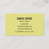 Visitekaartjes voor het schilderen (Achterkant)