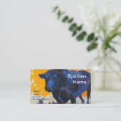 Visitekaartjes voor het schilderen van zwarte stie (Staand voorkant)