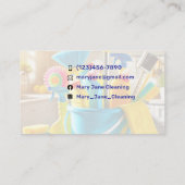 Visitekaartjes voor het schoonmaken van het huis (Achterkant)