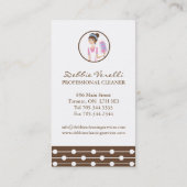 Visitekaartjes voor het schoonmaken van het huis (Achterkant)