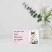 Visitekaartjes voor het schoonmaken van het huis (Staand voorkant)