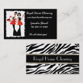 Visitekaartjes voor het schoonmaken van het huis (Voorkant / Achterkant)