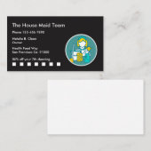 Visitekaartjes voor het schoonmaken van klantenser klantenkaartje (Voorkant / Achterkant)