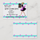 Visitekaartjes voor het schoonmaken van poka Dot (Voorkant / Achterkant)