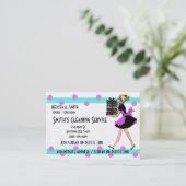 Visitekaartjes voor het schoonmaken van poka Dot (Staand voorkant)