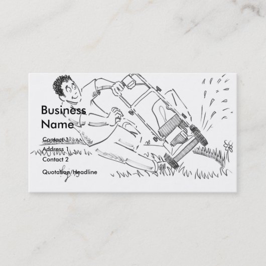 Visitekaartjes voor het uitgraven van grasmaaiers (Voorkant)