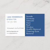 Visitekaartjes voor het wassen van druk (Achterkant)