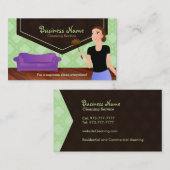 Visitekaartjes voor huisreiniging (Voorkant / Achterkant)