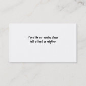 Visitekaartjes voor huisschildering (Achterkant)