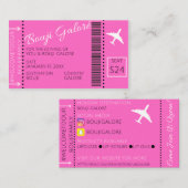 Visitekaartjes voor instapkaarten (Voorkant / Achterkant)