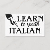 Visitekaartjes voor Italiaans taalonderwijs (Voorkant)