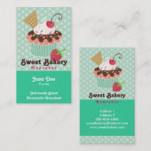 Visitekaartjes voor kersen en voor de vervaardigin (Voorkant / Achterkant)