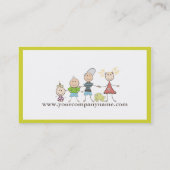 visitekaartjes voor kinderkledingopslag (Achterkant)