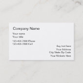 Visitekaartjes voor kinderverzorging (Achterkant)